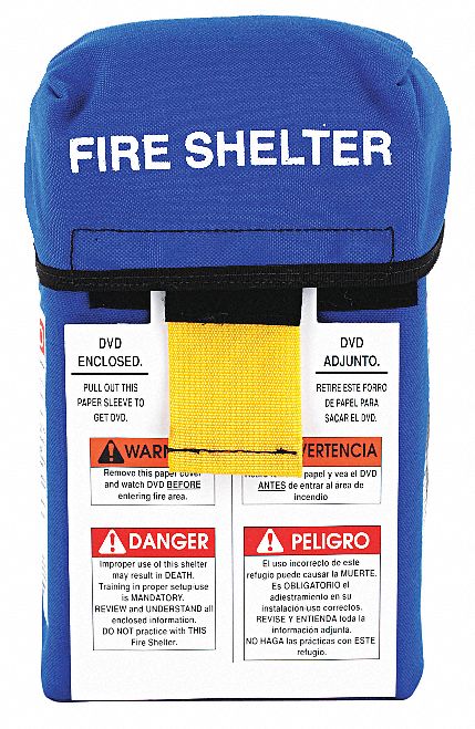 Anchor Industries Fire Shelter, Regular Size, Open Width 31 in, Open Length 86 in, Silver - 90003050