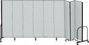 Screenflex Portable Room Divider, Number of Panels 9, 6 ft. Overall Height, 16 ft. 9" Overall Width - CFSL609 GREY