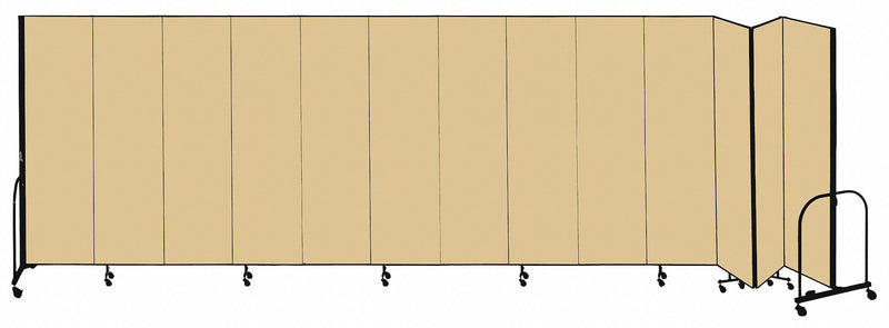 Screenflex Portable Room Divider, Number of Panels 13, 8 ft. Overall Height, 24 ft. 1" Overall Width - CFSL8013 BEIGE