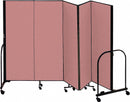 Screenflex Portable Room Divider, Number of Panels 5, 5 ft. Overall Height, 9 ft. 5" Overall Width - CFSL505 MAUVE