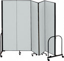 Screenflex Portable Room Divider, Number of Panels 5, 6 ft. 8" Overall Height, 9 ft. 5" Overall Width - CFSL685 GREY