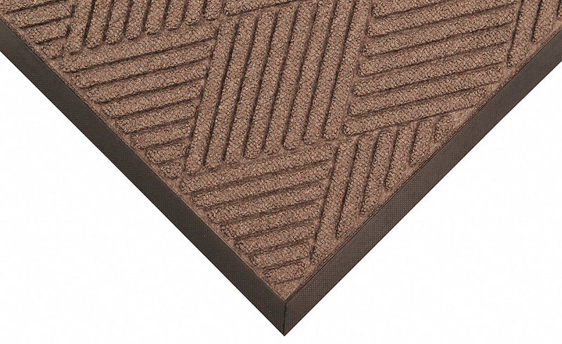 Condor Indoor Entrance Mat, 5 ft L, 3 ft W, 3/8 in Thick, Rectangle, Brown - 8PR94
