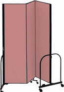 Screenflex Portable Room Divider, Number of Panels 3, 4 ft. Overall Height, 5 ft. 9" Overall Width - CFSL403 MAUVE