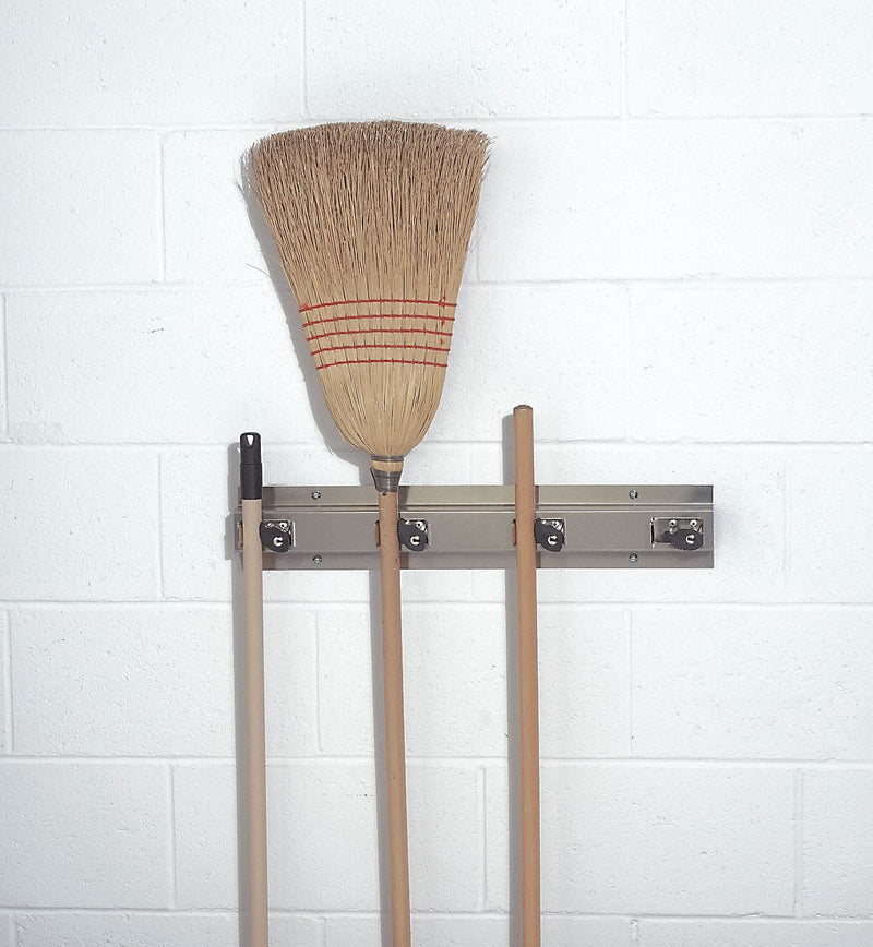 Top Brand Silver 304 Stainless Steel Mop/Broom Holder, 1 EA - 333-4 SS