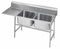 Advance Tabco Stainless Steel Scullery Sink with Left Drain Board, Without Faucet, 18 Gauge, Floor Mounting Type - 9-2-36-24L