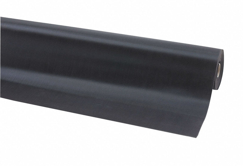Notrax Floor Runner, 150 ft L, 24 in W, 1/8 in Thick, Black - 730C0024BL