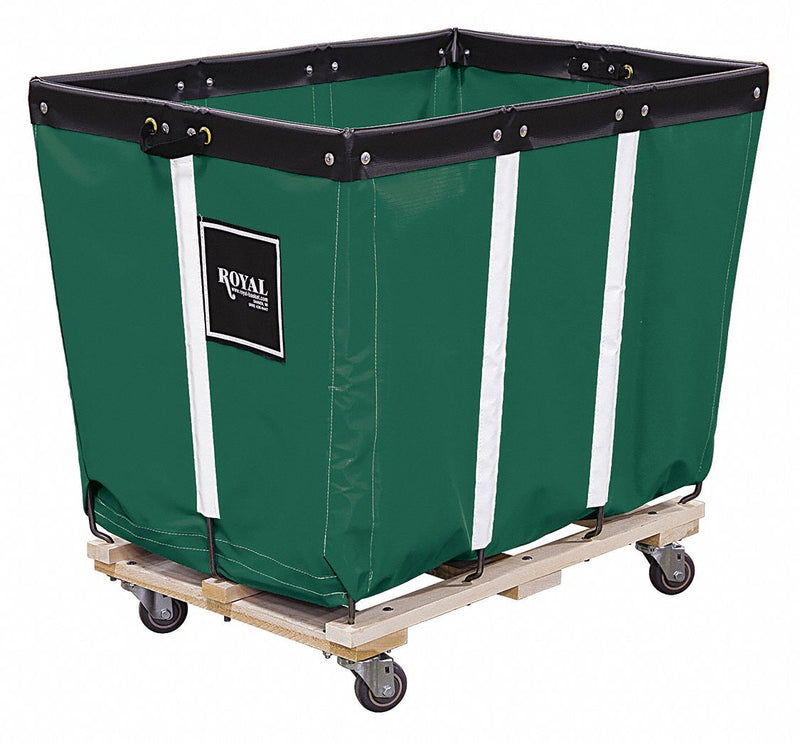 Royal Basket Permanent Vinyl Liner Basket Truck, 14.9 cu ft, Green, 36 in x 26 in x 34 in - G12-EEW-PMA-3UNN