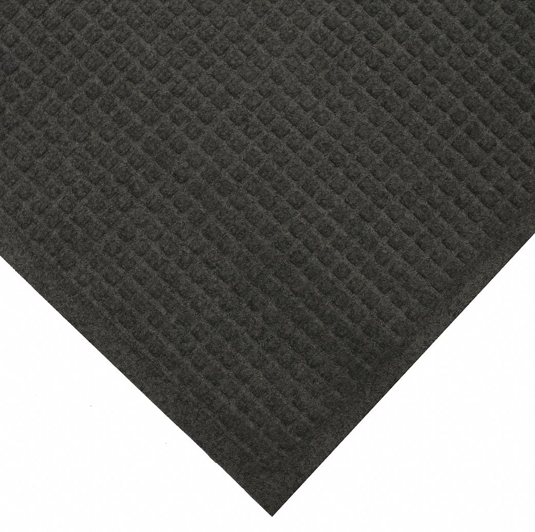 Condor Indoor Entrance Mat, 5 ft L, 3 ft W, 3/8 in Thick, Rectangle, Black - 9FEH8