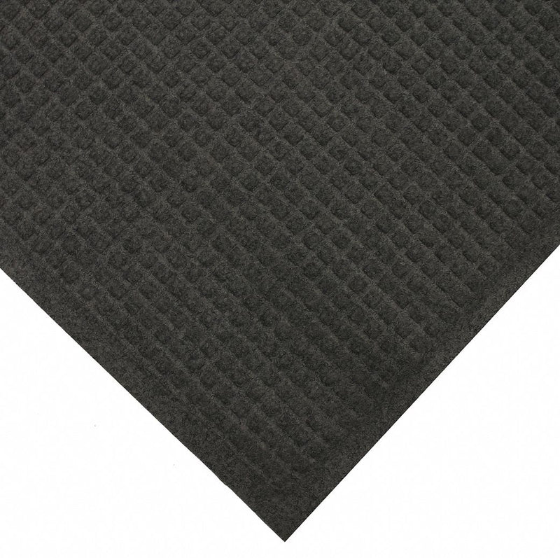 Condor Indoor Entrance Mat, 3 ft L, 24 in W, 3/8 in Thick, Rectangle, Black - 9P225