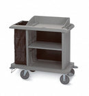 Rubbermaid Black, Compact Housekeeping Cart, Overall Length 49 in, Overall Width 22 in - FG619000BLA