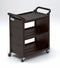 Rubbermaid Enclosed Service Cart, 150 lb. Load Capacity, Polypropylene, Black - FG342100BLA