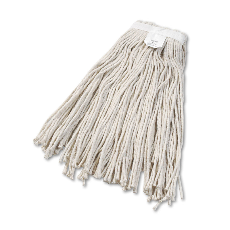 Boardwalk Cut-End Wet Mop Head, Cotton, No. 24, White - BWK2024CEA