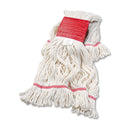 Boardwalk Super Loop Wet Mop Head, Cotton/Synthetic Fiber, 5" Headband, Large Size, White - BWK503WHEA