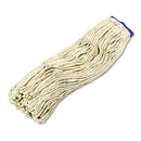 Boardwalk Cut-End Lie-Flat Wet Mop Head, Cotton, 24Oz, White, 12/Carton - BWK724CCT