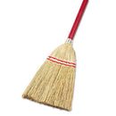 Boardwalk Lobby/Toy Broom, Corn Fiber Bristles, 39" Wood Handle, Red/Yellow, 12/Carton - BWK951TCT