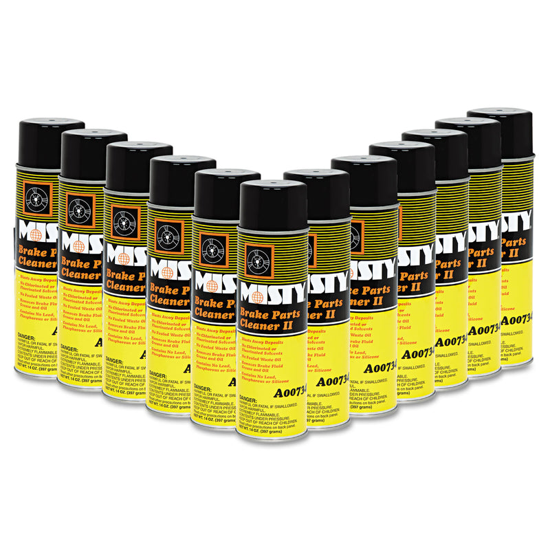 Misty Brake & Parts Cleaner Ii, Nonchlorinated, Fast Dry, 14Oz Aerosol, 12/Carton - AMR1003210