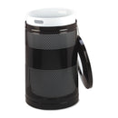 Rubbermaid Classics Perforated Open Top Receptacle, Round, Steel, 51 Gal, Black - RCPS55ETBK