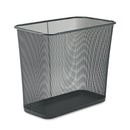 Rubbermaid Steel Mesh Wastebasket, Rectangular, 7.5 Gal, Black - RCPWMB30RBK