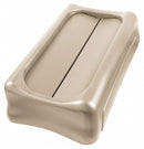 Rubbermaid Slim Jim Series, Trash Can Top, Rectangular, Drop, 23 gal, Tan - FG267360BEIG