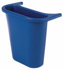 Rubbermaid 1 gal Rectangular Recycling Saddle, Plastic, Blue - FG295073BLUE