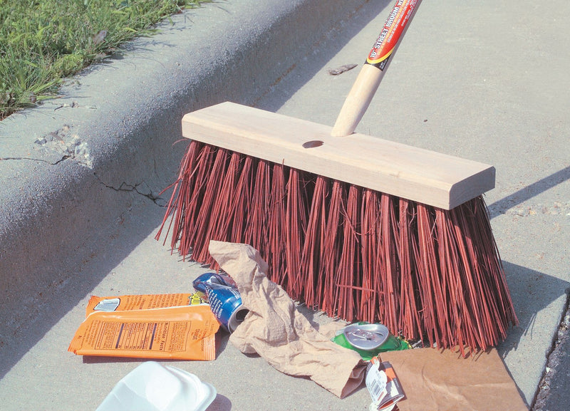 Rubbermaid Natural Push Broom, 16" Sweep Face - FG9B2200BRN