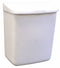 Hospeco Sanitary Napkin Receptacle, Wall-Mounted, 11 in Height, ABS Plastic, White - 250-201W