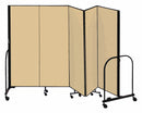 Screenflex Portable Room Divider, Number of Panels 5, 4 ft. Overall Height, 9 ft. 5" Overall Width - CFSL405 BEIGE