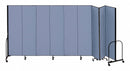 Screenflex Portable Room Divider, Number of Panels 9, 6 ft. 8" Overall Height, 16 ft. 9" Overall Width - CFSL689 BLUE