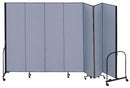 Screenflex Portable Room Divider, Number of Panels 7, 7 ft. 4" Overall Height, 13 ft. 1" Overall Width - CFSL747BLUE