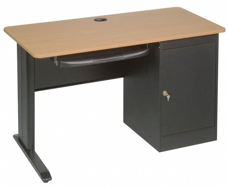 MooreCo Computer Workstation, 48x29x24 In, Black - 89843