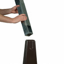 Rubbermaid 1 gal Cigarette Receptacle, 39 1/2 in Height, 12 1/4 in Base Dia., Plastic, Black - FG257088BLA