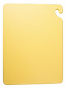 San Jamar Cutting Board, Co-Polymer, Yellow, 20" Length, 15" Width, 1/2" Thickness - CB152012YL