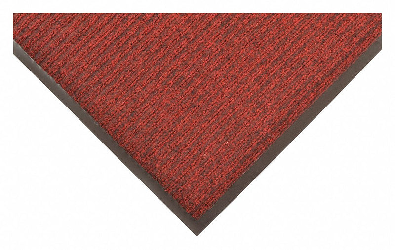 Condor Indoor Entrance Mat, 8 ft L, 4 ft W, 3/8 in Thick, Rectangle, Red/Black - 9UDT2