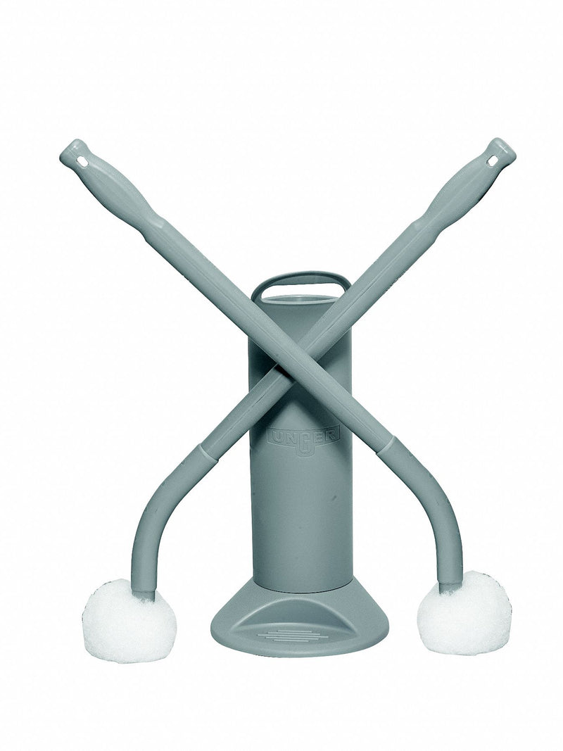 Unger 26"L Polyester Long Handle Toilet Bowl Mop Kit, Gray - BSWHR