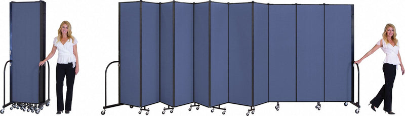 Screenflex Portable Room Divider, Number of Panels 3, 6 ft. 8" Overall Height, 5 ft. 9" Overall Width - CFSL683 GREY