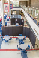 Screenflex Portable Room Divider, Number of Panels 3, 6 ft. 8" Overall Height, 5 ft. 9" Overall Width - CFSL683 GREY