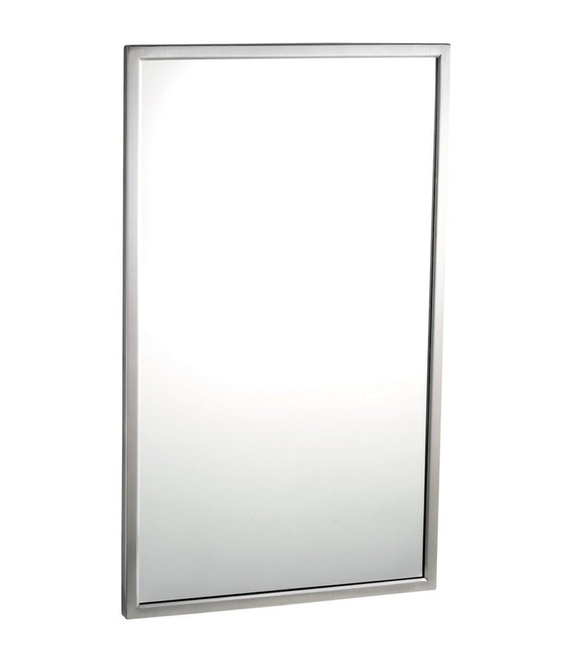 Bobrick B-2908 2436 Tempered Glass Welded-Frame Mirror 24x36