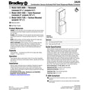 Bradley 2A25-1036 Paper Towel Dispenser Waste Receptacle Unit, Semi-Recessed