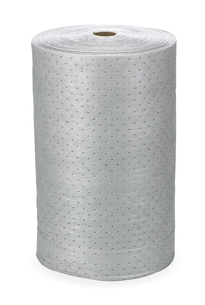 Oil-Dri Heavy, Meltblown Polypropylene Absorbent Roll, Fluids Absorbed: Universal / Maintenance, 150 ft. Len - L90901