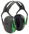 Peltor 22dB Over-the-Head Ear Muff, Black/Green; NRRb 22 dB. CSA Class A. - X1A
