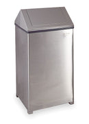Rubbermaid 40 gal. Square Silver Trash Can - FGT1940SSPL