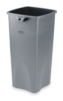 23 gal. Square Gray Trash Can - 7YA65