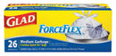 Glad 8 gal. LLDPE Heavy Trash Bags, Coreless Roll, White, 130PK - 21GP23