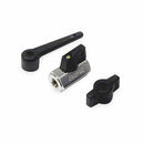 Top Brand Ball Valve, Brass, Inline, 1-Piece, Pipe Size 1/4 in, Connection Type FNPT x FNPT - 1PZA8