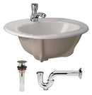 Zurn Vitreous China Counter Top Bathroom Sink Kit With Faucet, 12-1/2" x 15" Bowl Size - Z5121.011.1.07.00.0