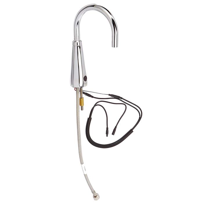 American Standard Chrome, Gooseneck, Bathroom Sink Faucet, Motion Sensor Faucet Activation, 1.5 gpm - 6055193.002