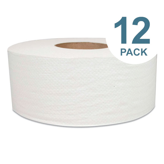 Morcon Jumbo Bath Tissue, Septic Safe, 2-Ply, White, 700 Ft, 12 Rolls/Carton - MOR29