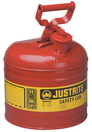 Justrite Can, Safety, 1 Type, 2 G - 7120100