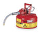Justrite Safety Can, Type II, 1 Gallon, Red - 7210120