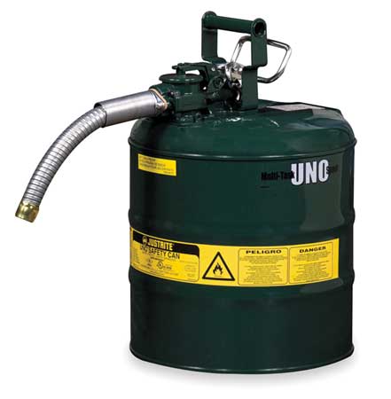 Justrite Safety Can, Type 2, Green, 2 Gallon - 7220420